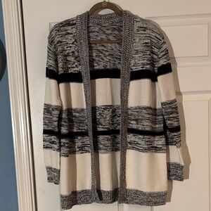 Source Unknown Monochrome Striped Cardigan